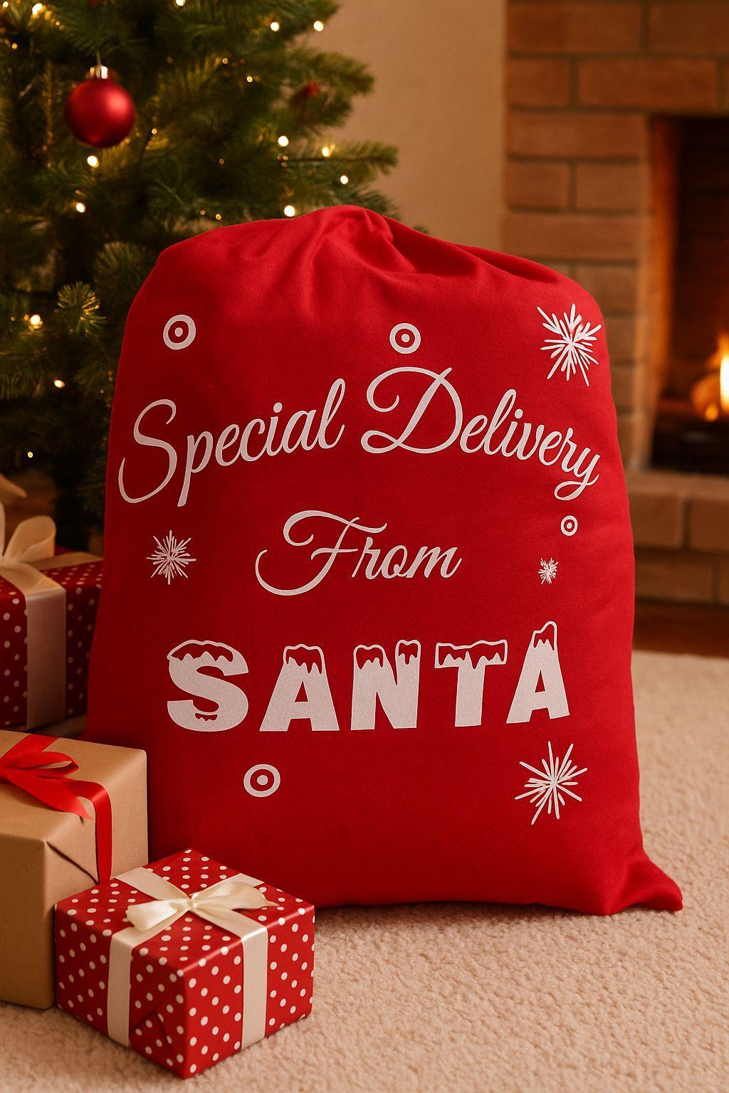 kasaviva sacco natale in stoffa 60x90cm , per pacchi regalo - foto 2