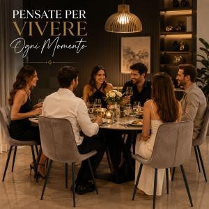 Set 6 sedie da pranzo in velluto imbottite design moderno con gambe in metallo nero