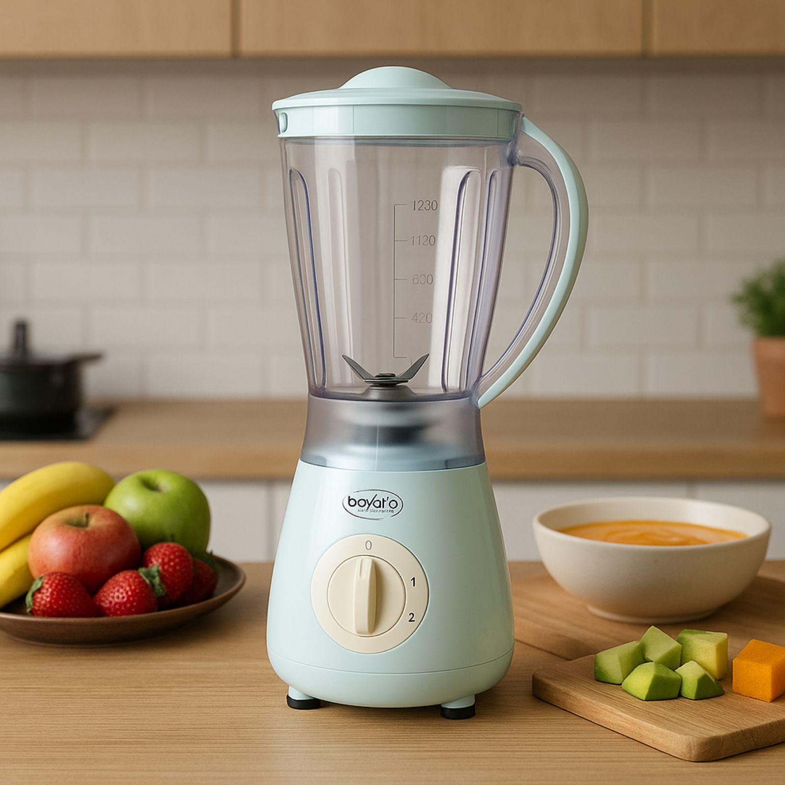 Frullatore VitaMix Joy con caraffa in vetro, dettaglio della funzione di frullazione