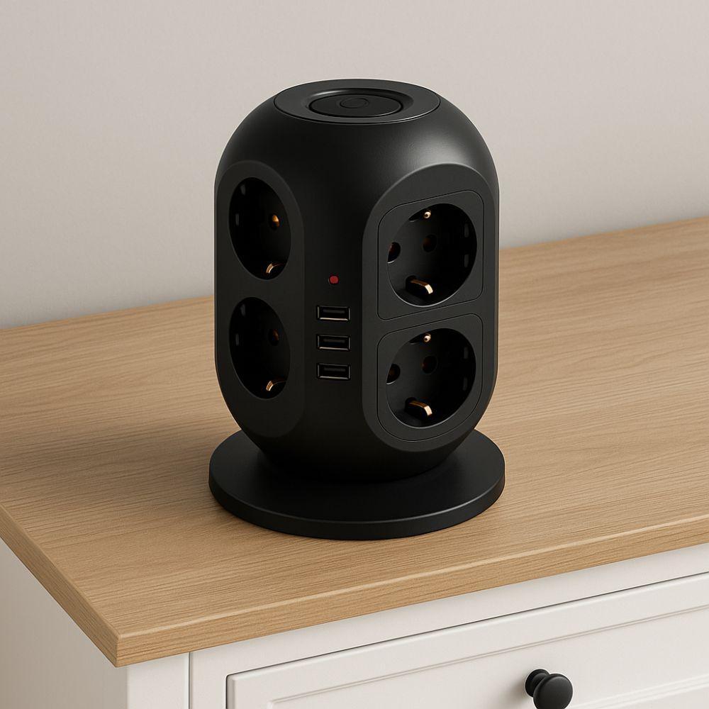  multipresa a torre con 8 prese universali, 3 prese usb, 1 presa type-c - foto 5