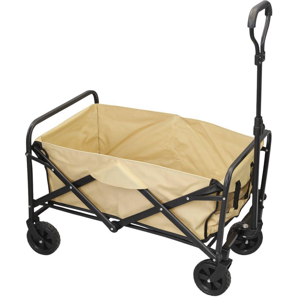  carrello pieghevole da trasporto con cestello 620 x 390 x 240mm portata 120kg - foto 1