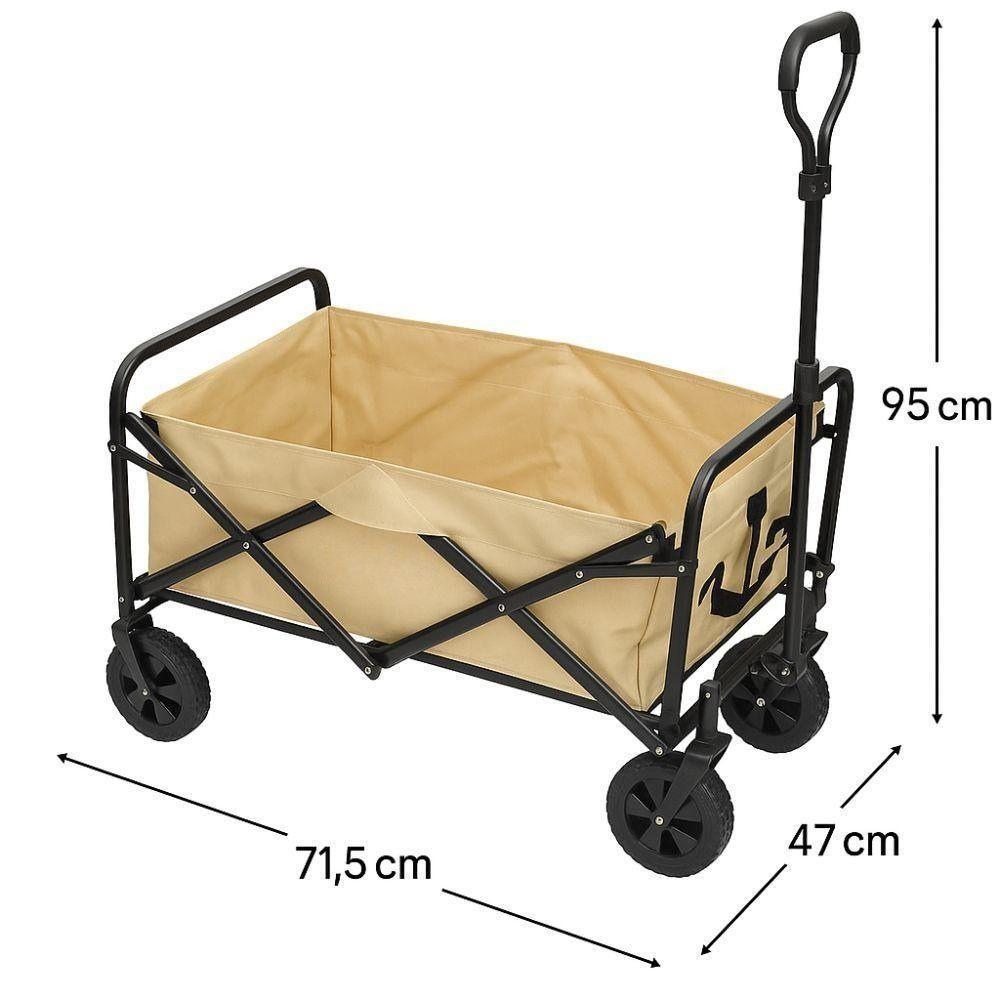  carrello pieghevole da trasporto con cestello 620 x 390 x 240mm portata 120kg - foto 5