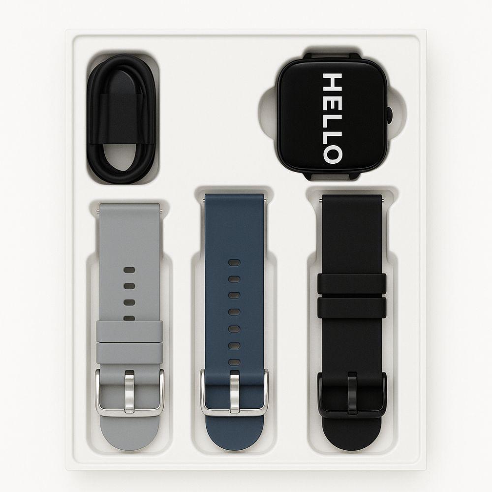  smartwatch multifunzione con tre cinturini intercambiabili - foto 6