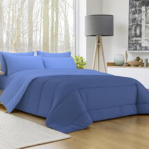 Trapunta invernale letto matrimoniale in tinta unita double face