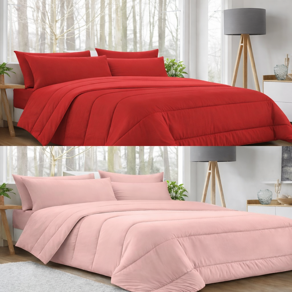  trapunta invernale letto matrimoniale in tinta unita double face - foto 4