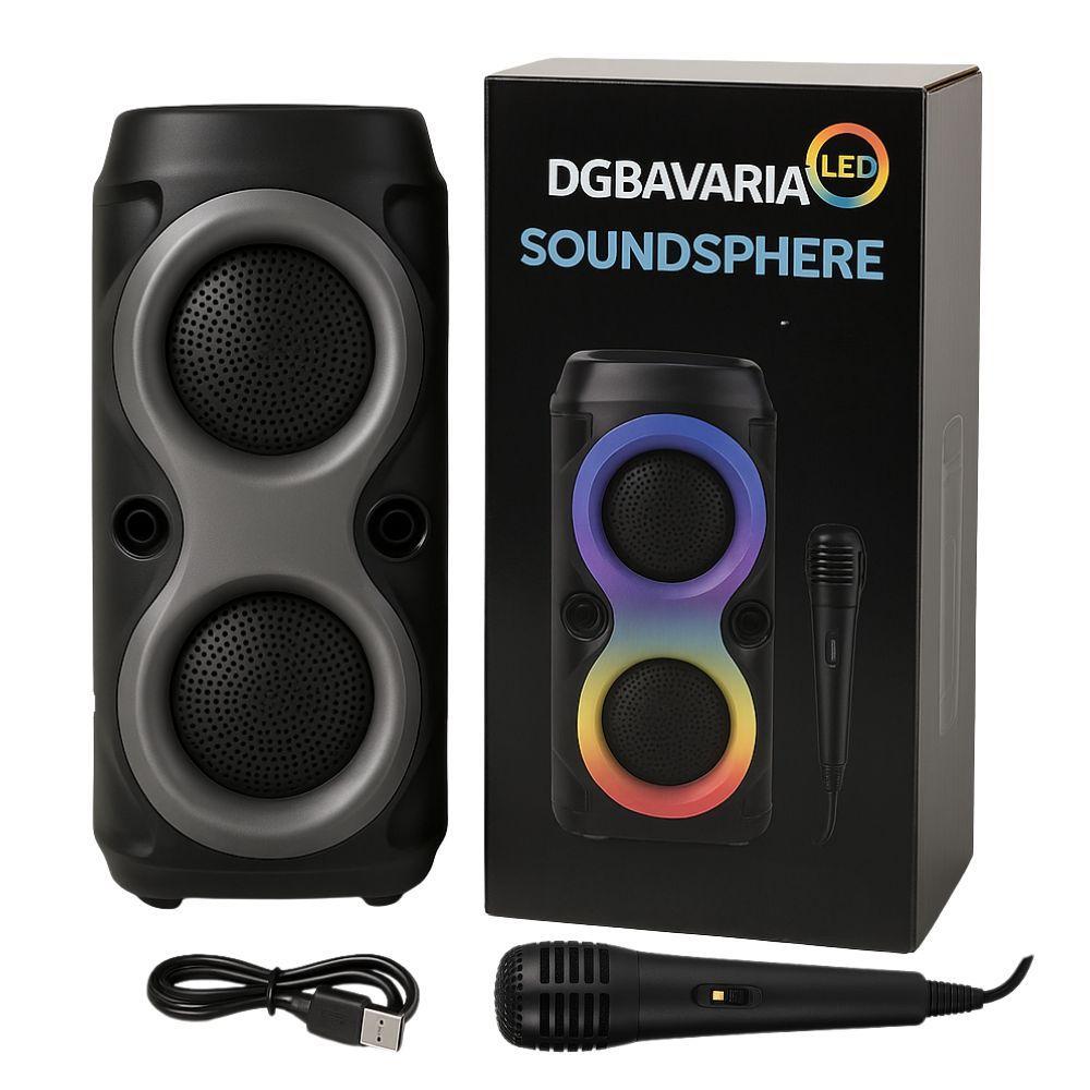  cassa speaker bluetooth con effetti led multicolor e microfono incluso - foto 3