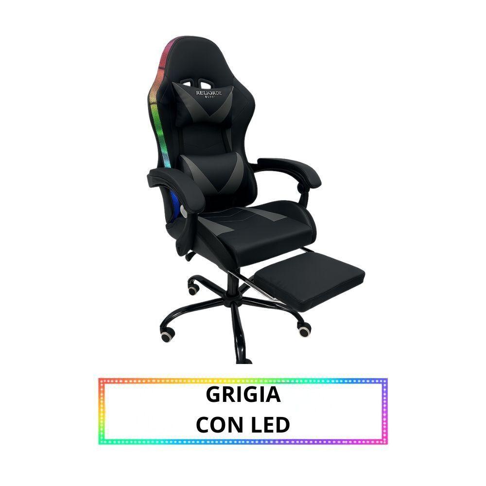 reliable home sedia gaming con led  – modello diablo - foto 2