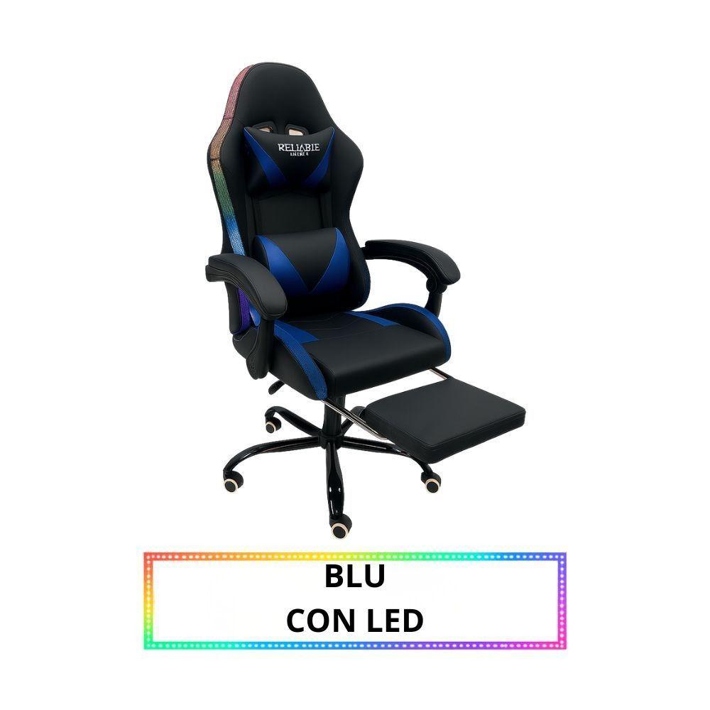 reliable home sedia gaming con led  – modello diablo - foto 5