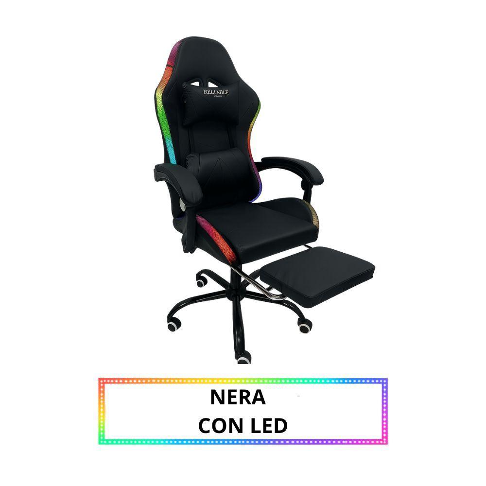 reliable home sedia gaming con led  – modello diablo - foto 6