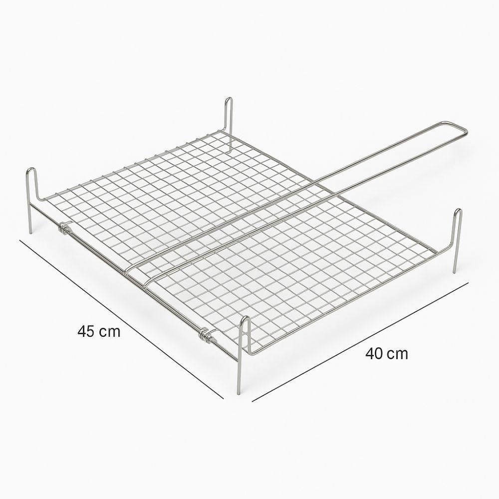 galileo bestbq graticola doppia con impugnatura - foto 3