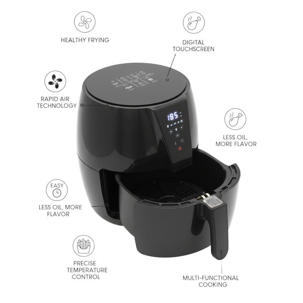  friggitrice ad aria 6l con display digitale 1500w - foto 3