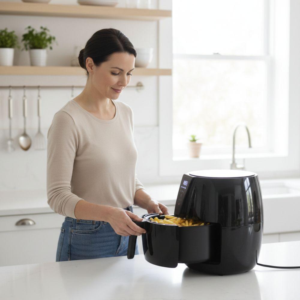  friggitrice ad aria 6l con display digitale 1500w - foto 4