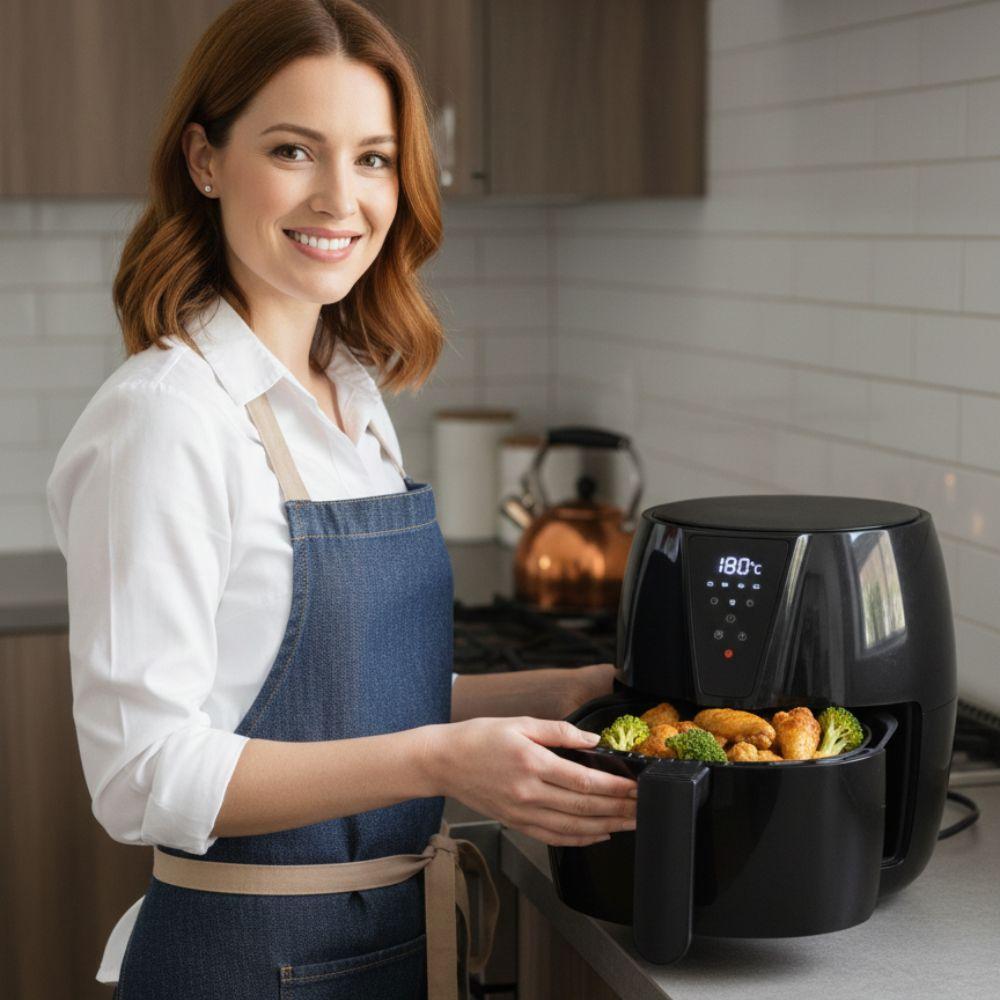  friggitrice ad aria 6l con display digitale 1500w - foto 5