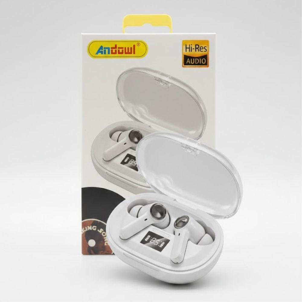 andowl cuffie wireless bluetooth andowl con custodia di ricarica e display digitale - foto 4