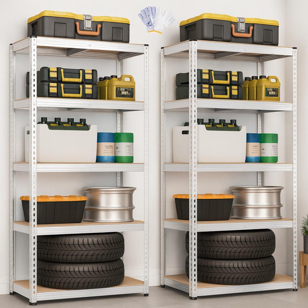  scaffale a 5 ripiani 172x75x30cm portata 750kg - foto 2