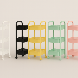 Carrello multiuso salvaspazio a tre piani