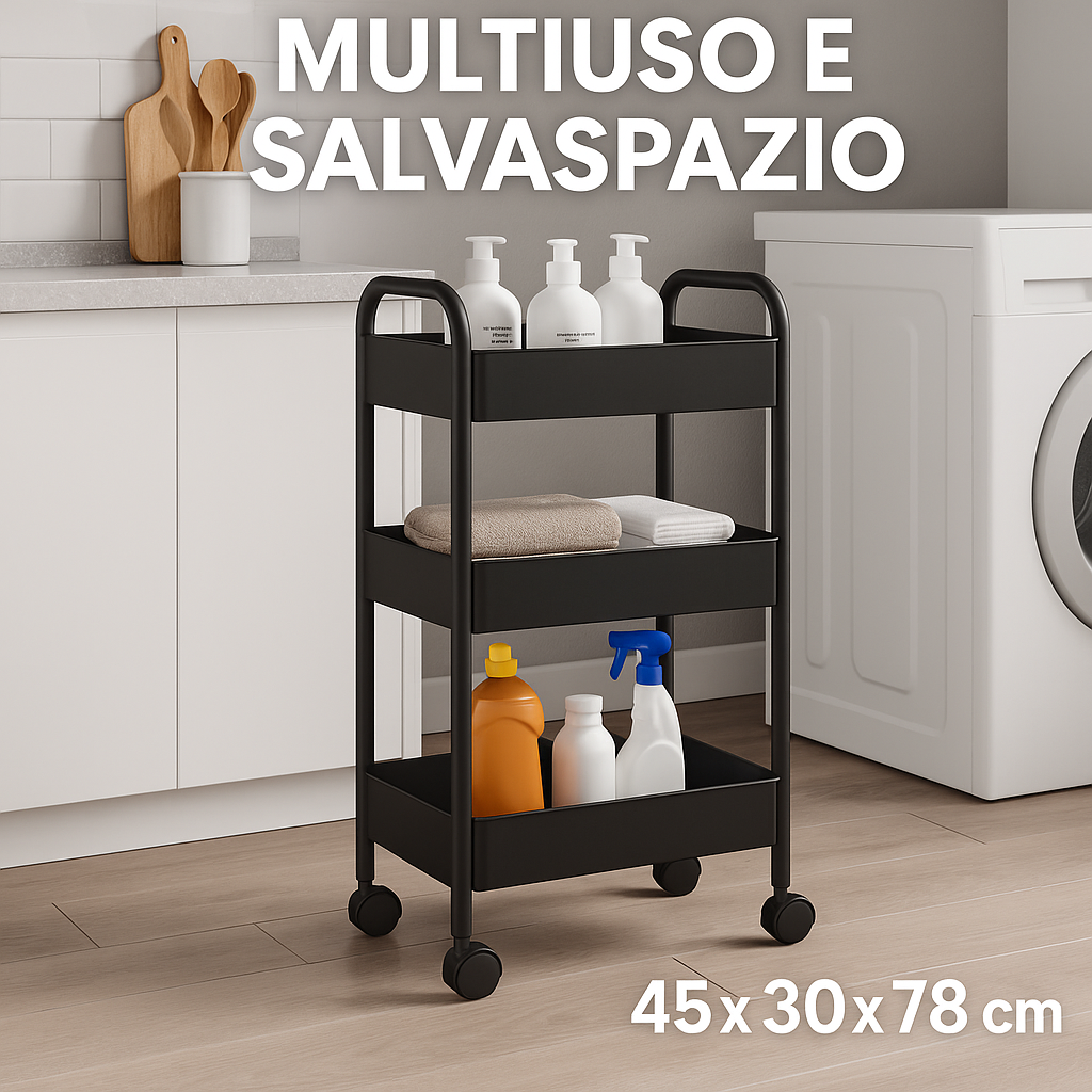 fatigati carrello multiuso salvaspazio a tre piani - foto 2