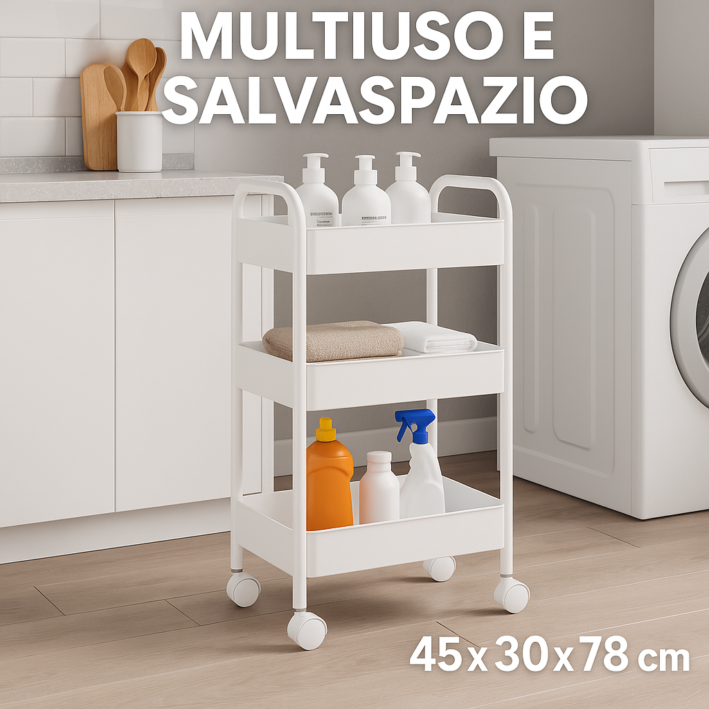 fatigati carrello multiuso salvaspazio a tre piani - foto 3