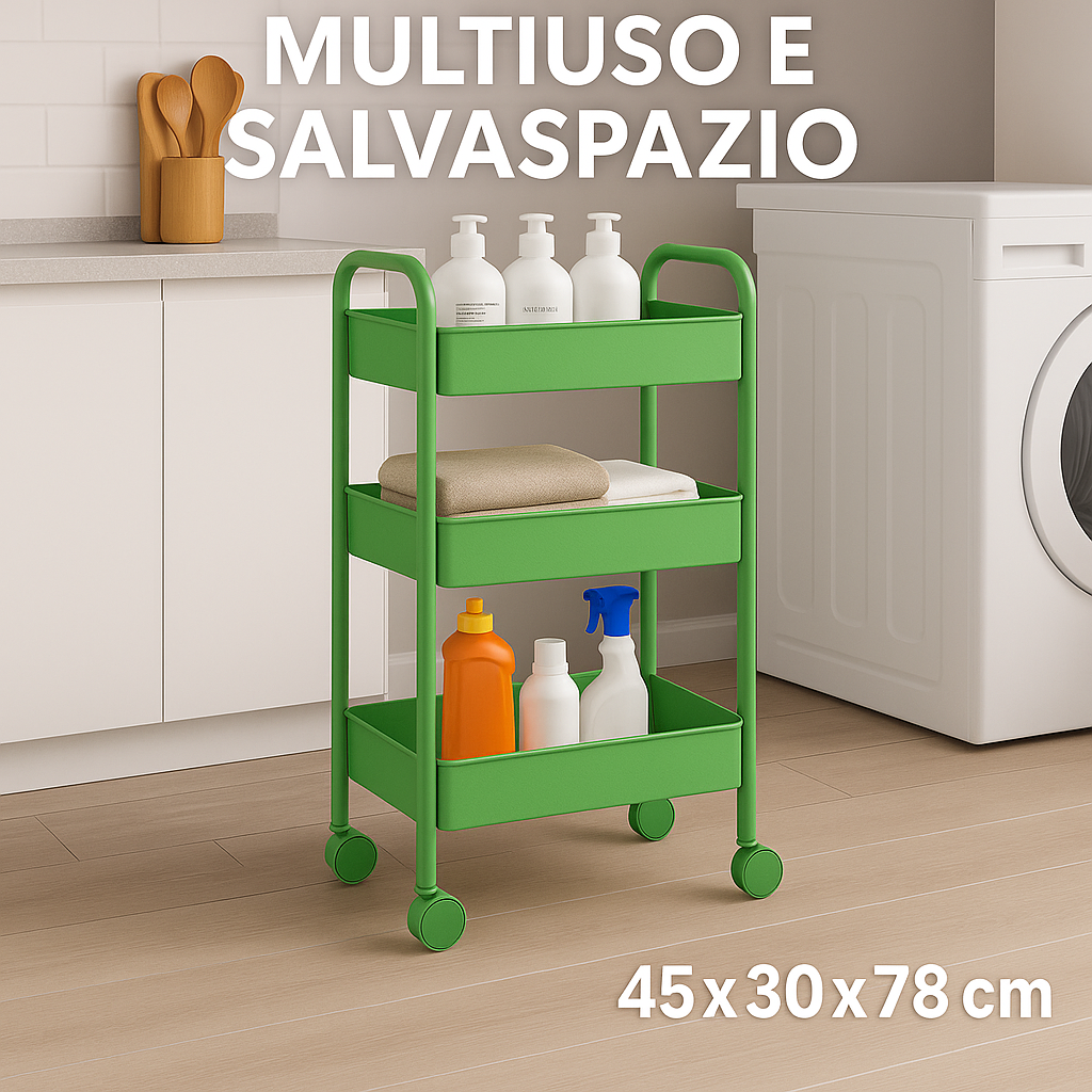fatigati carrello multiuso salvaspazio a tre piani - foto 4