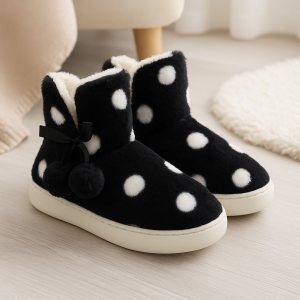 Ciabatta a stivaletto nera modello alba