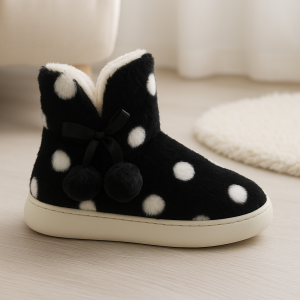 Ciabatta a stivaletto nera modello alba