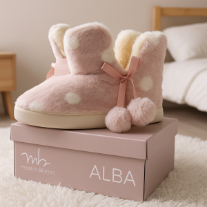 Ciabatta a stivaletto rosa modello alba