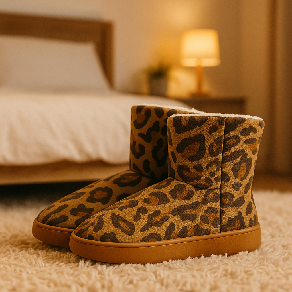  ciabatta a stivaletto leopardata marrone modello ludovica - foto 3