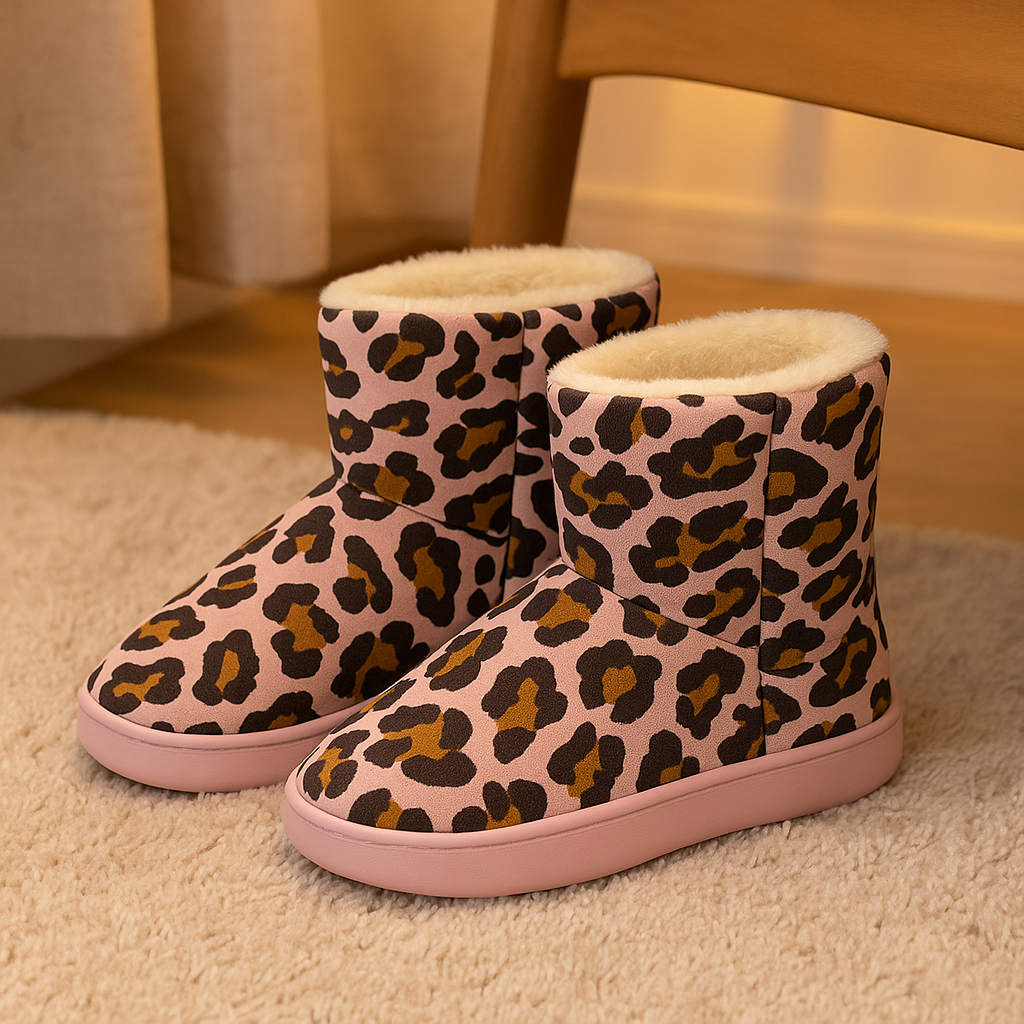  ciabatta a stivaletto leopardata rosa modello ludovica - foto 1