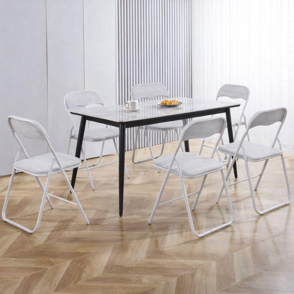  set da 6 sedie pieghevoli effetto legno - foto 5