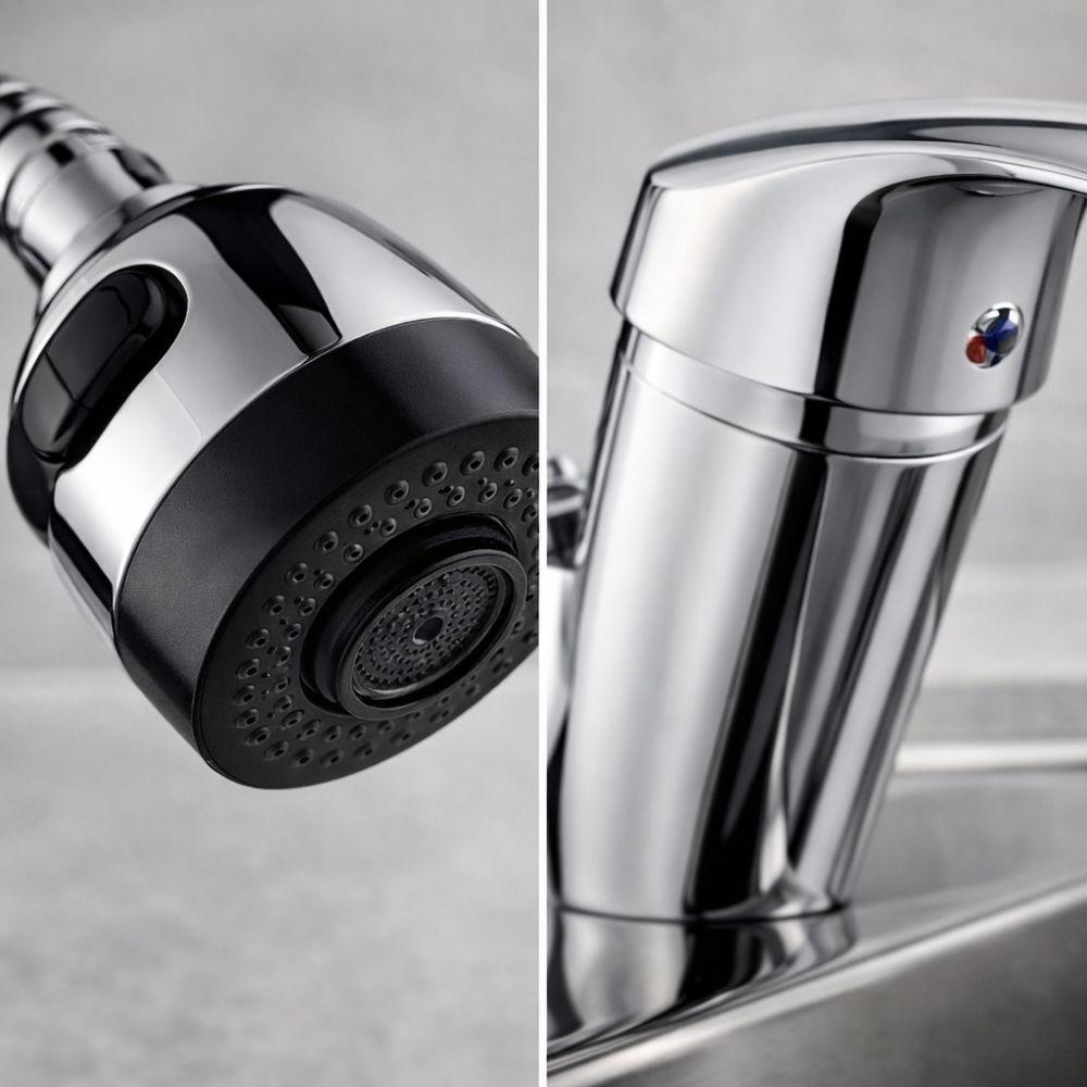  rubinetto miscelatore casa cucina orientabile cromato - foto 4