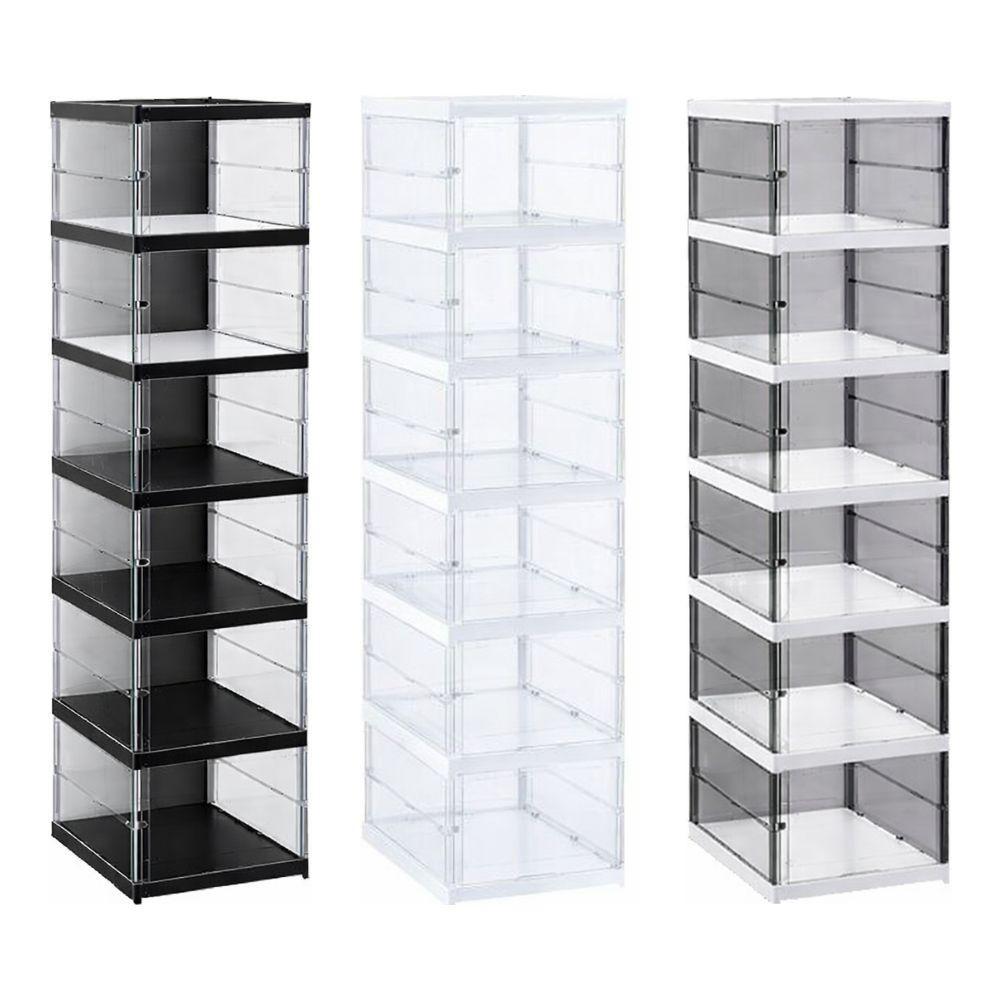  scarpiera a 6 ripiani richiudibile salvaspazio 105x25.5x34.5cm - foto 1