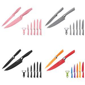 Set 6 coltelli da cucina – acciaio antiaderente e impugnatura ergonomica