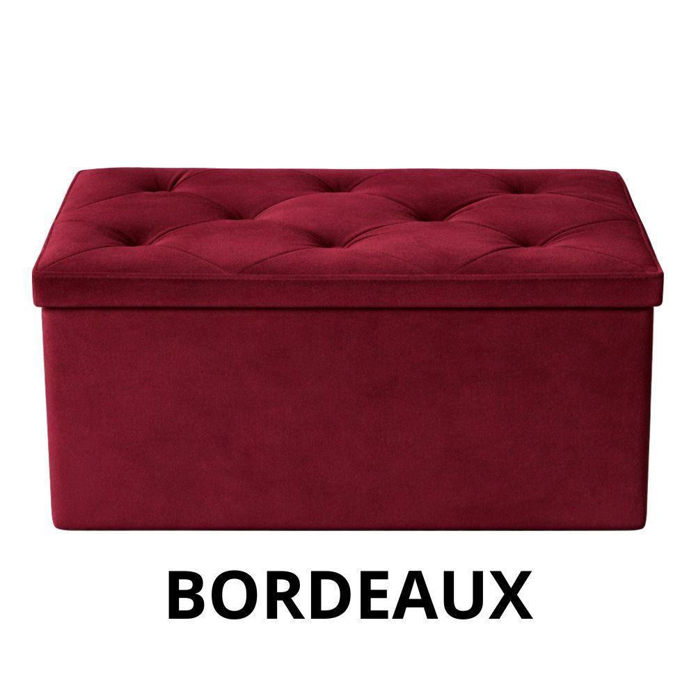  pouf contenitore in velluto rettangolare 76x38x38 - foto 5