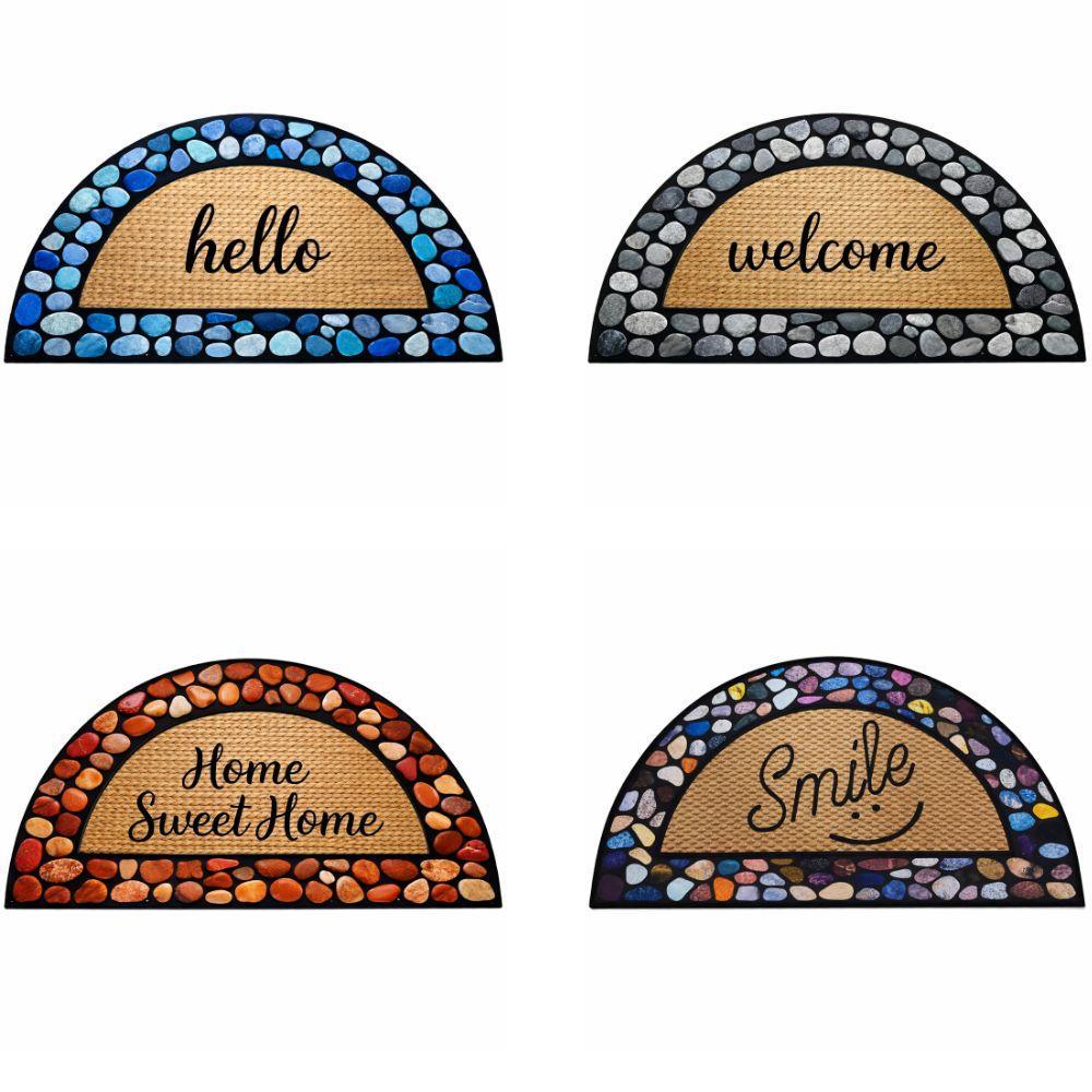  zerbino in gomma mezza luna stampato antiscivolo – stile e funzionalità per il tuo ingresso - foto 1