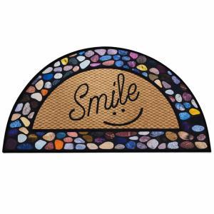 Zerbino in gomma mezza luna stampato antiscivolo – stile e funzionalità per il tuo ingresso