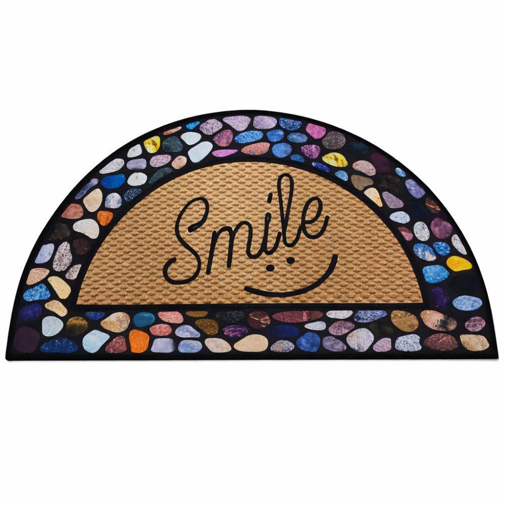  zerbino in gomma mezza luna stampato antiscivolo – stile e funzionalità per il tuo ingresso - foto 2