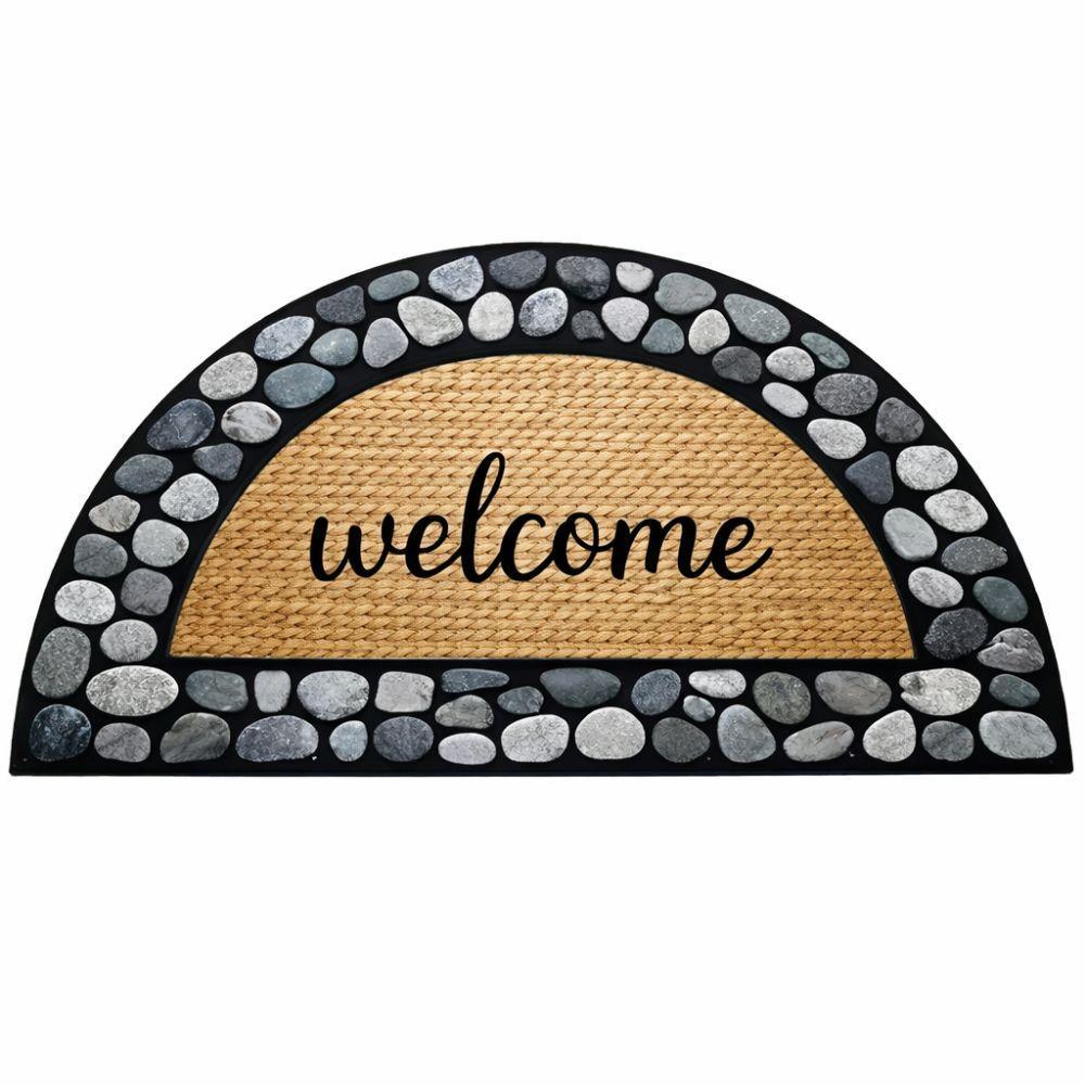  zerbino in gomma mezza luna stampato antiscivolo – stile e funzionalità per il tuo ingresso - foto 4