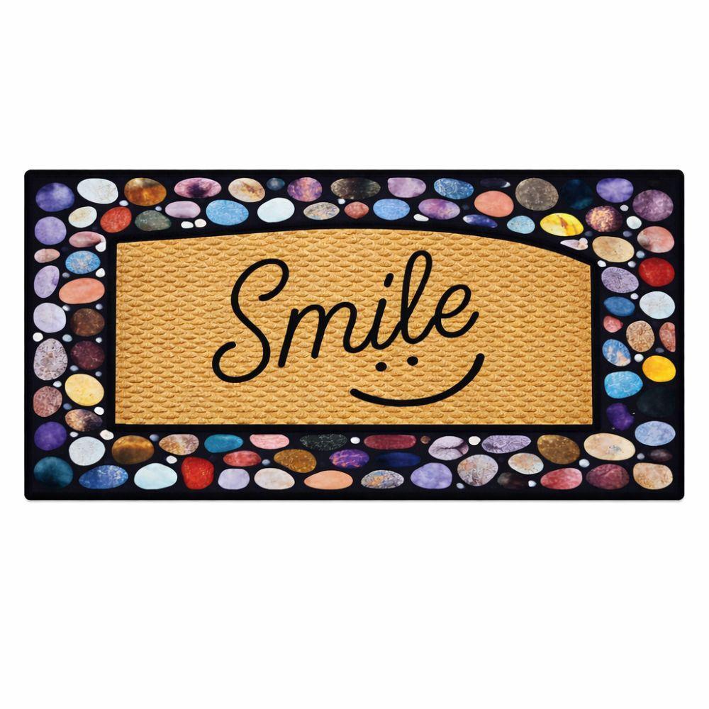  zerbino in gomma rettangolare stampato antiscivolo – stile e funzionalità per il tuo ingresso - foto 2