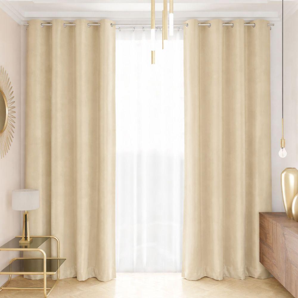  coppia di tende in velluto coprenti con anelli – 140x290 cm - foto 4