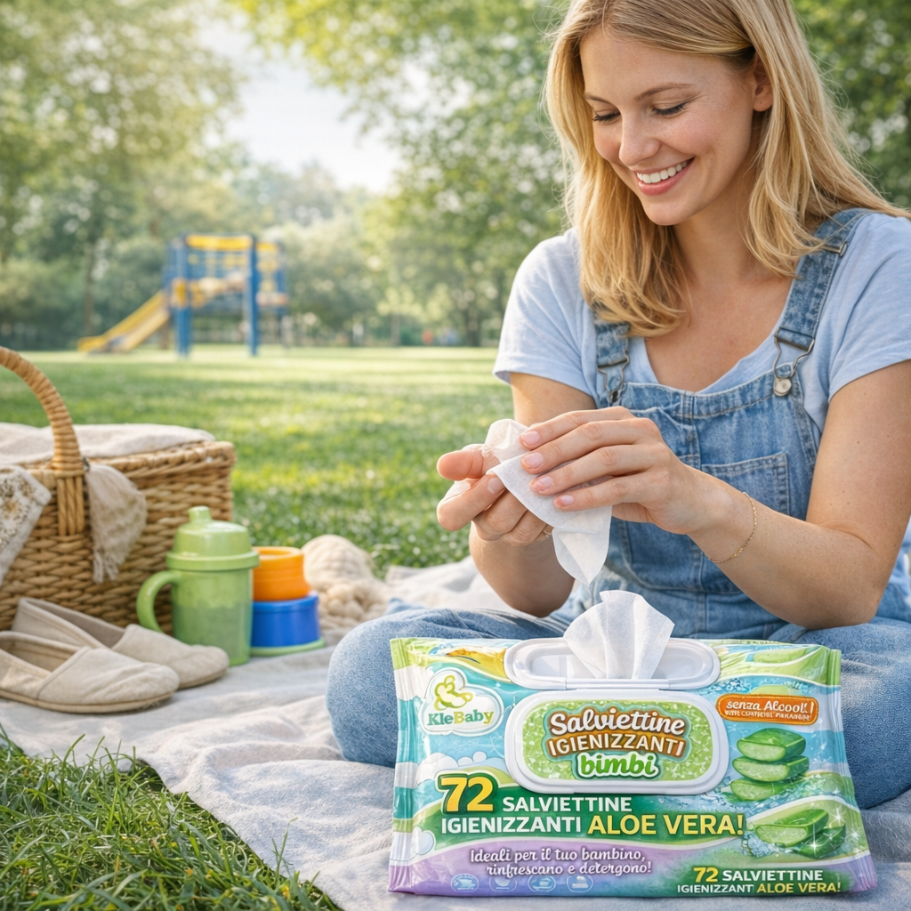 fatigati 720 salviettine igenizzanti  idratanti con aloe vera ( 10 pacchetti da 72 pezzi) - foto 5