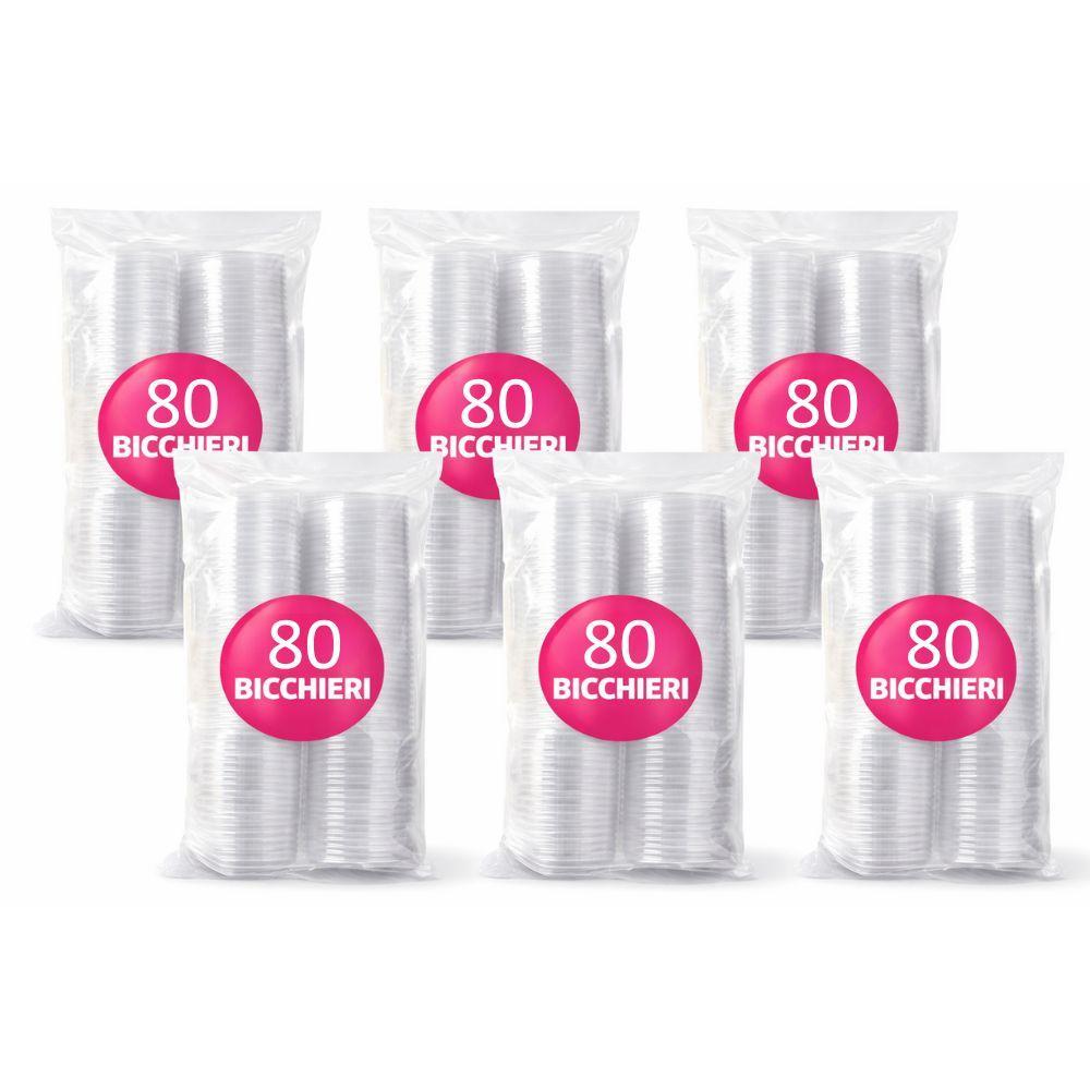  560 bicchieri di plastica da 180 ml  ( 7 pacchetti da 80 pezzi ) - foto 2