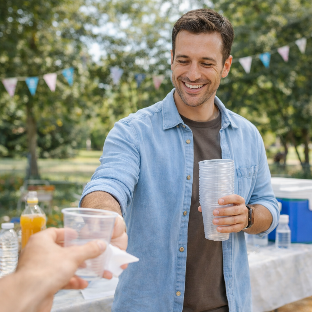  560 bicchieri di plastica da 180 ml  ( 7 pacchetti da 80 pezzi ) - foto 5