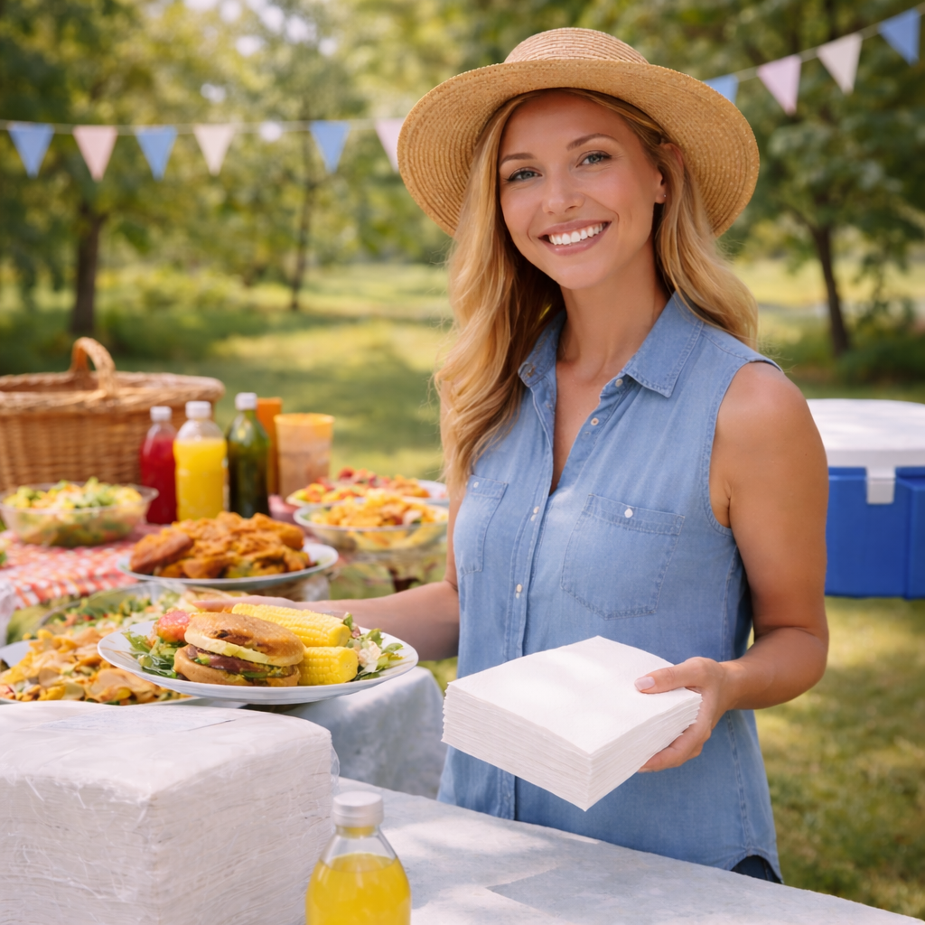  5 pacchi di tovaglioli pura ovatta di cellulosa . set convenienza da 5 pacchi - foto 5