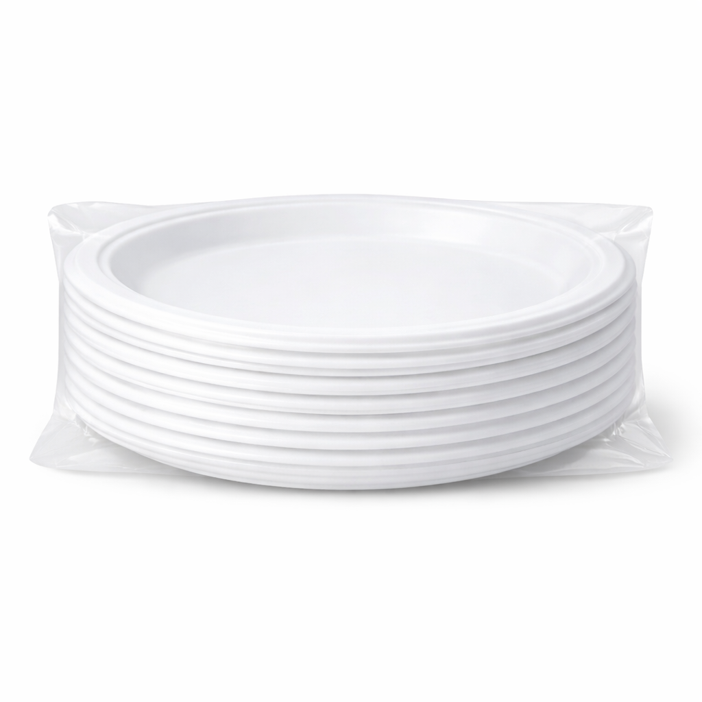  75 piatti in polipropilene , lavabili e per microonde (5 pacchi da 15 pezzi ) - foto 3
