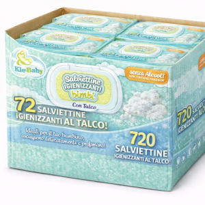 720 salviettine igenizzanti idratanti con talco ( 10 pa...
