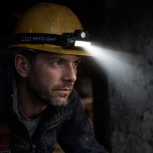 Torcia led frontale a batteria ricaricabile con fascia