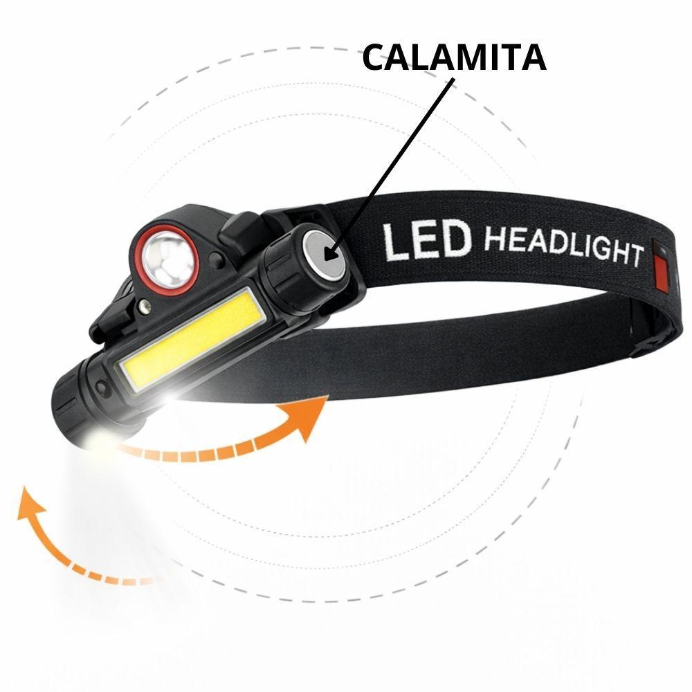  torcia led frontale a batteria ricaricabile con fascia - foto 5