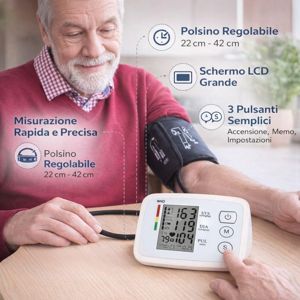  misuratore di pressione a batteria con schermo - foto 3