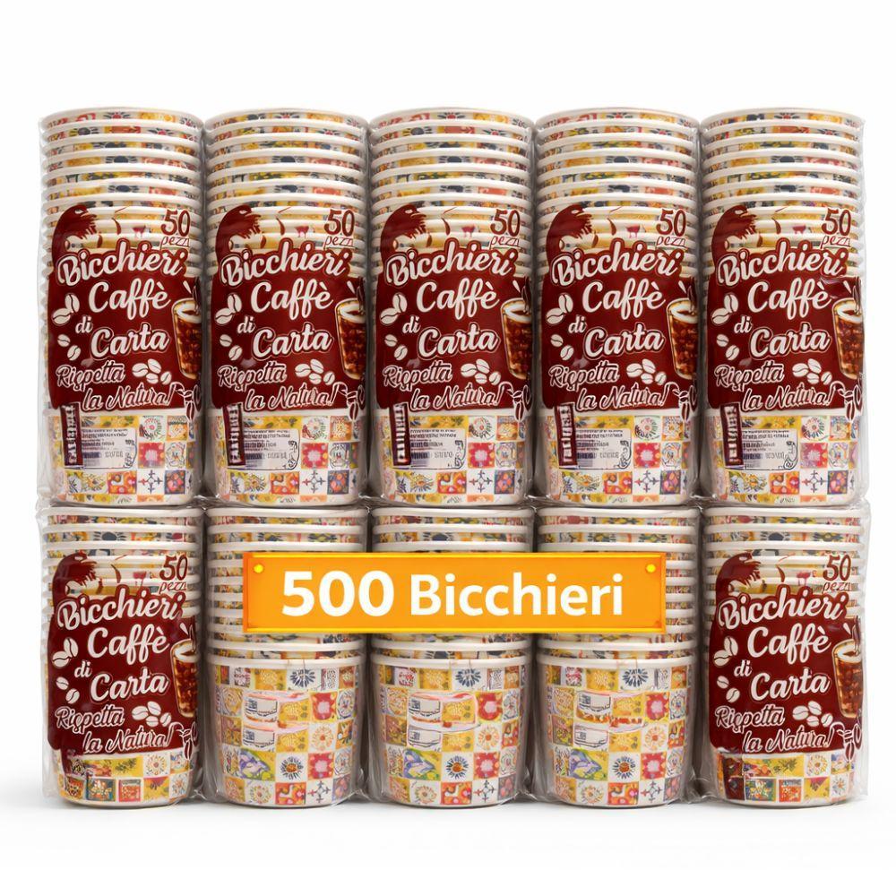  500 bicchierini di carta da caffè 75 ml ( 10 pacchetti da 50 pezzi ) - foto 1