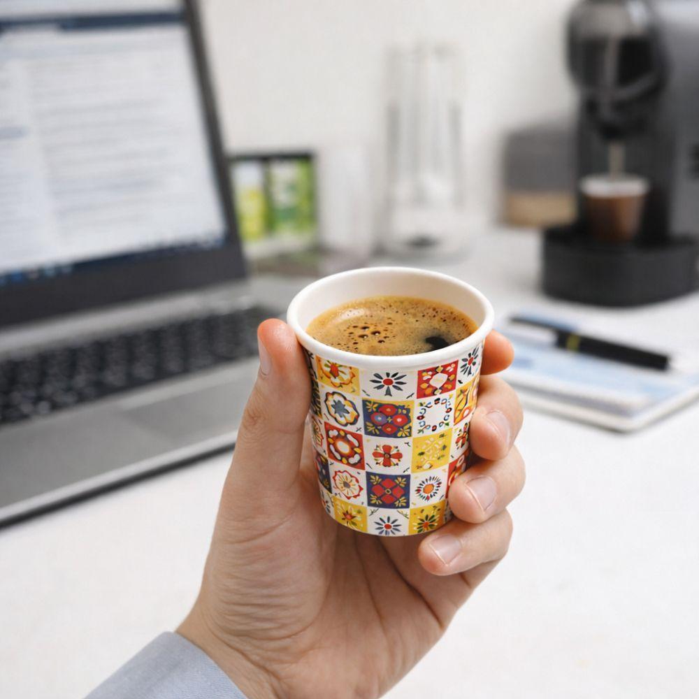  500 bicchierini di carta da caffè 75 ml ( 10 pacchetti da 50 pezzi ) - foto 4